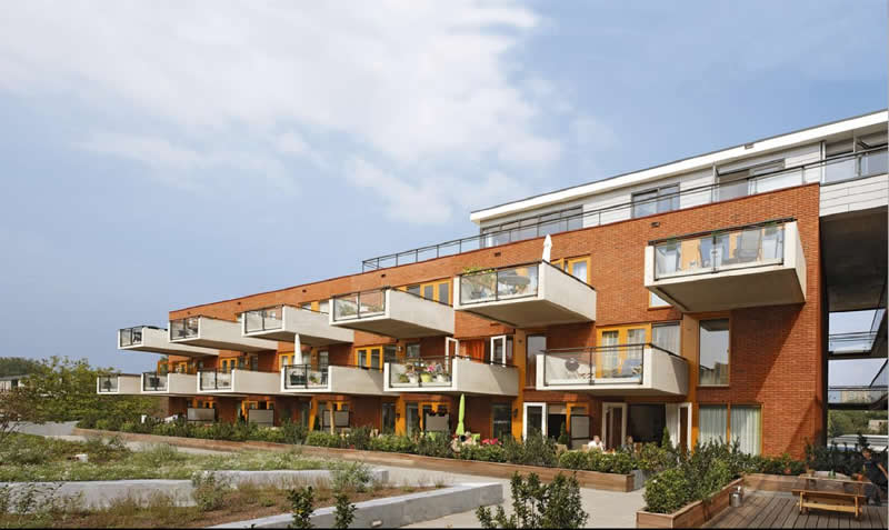 Het appartementcomplex Het appartementcomplex